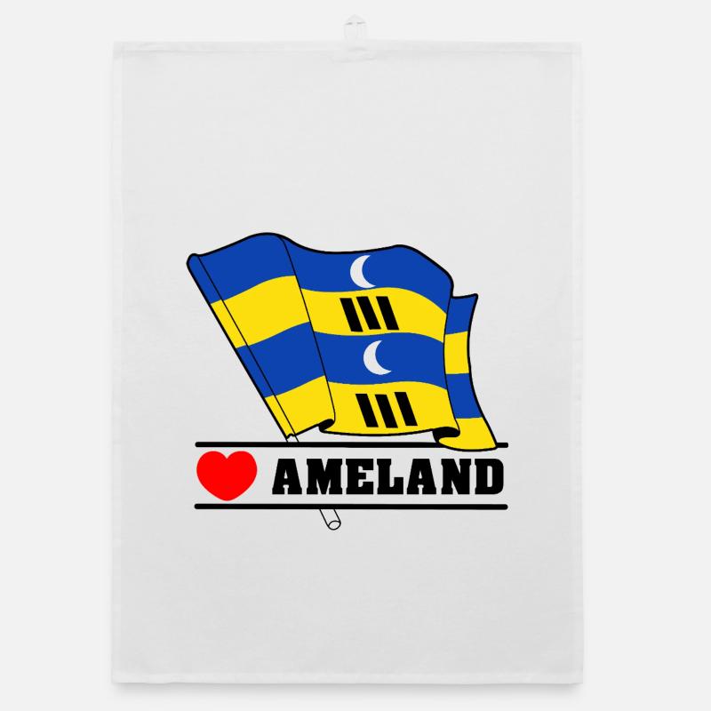 J’adore Ameland – Conception du drapeau de l’île Torchon bio