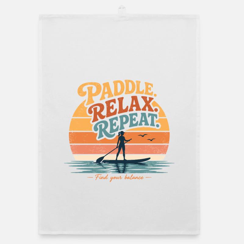 Paddle Relax Repeat SUP Shirt Torchon bio