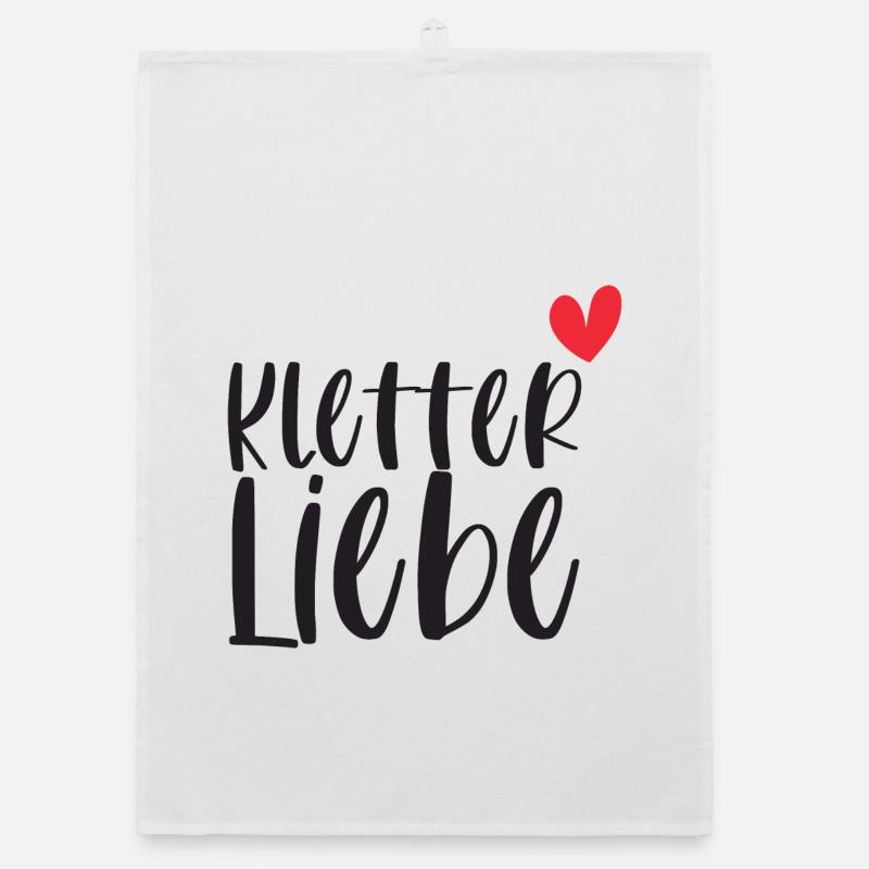 Klettern Kletterliebe Alpen Berge Geschenk Organic Geschirrtuch