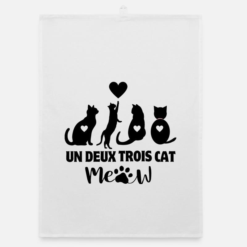 chat, cat, chat mignon, amoureux des chats Torchon bio