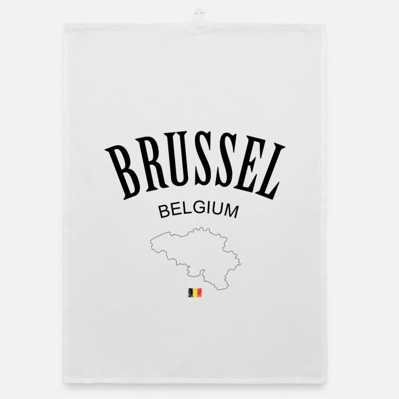Emblème vertical du drapeau tricolore - Torchon bio - blanc