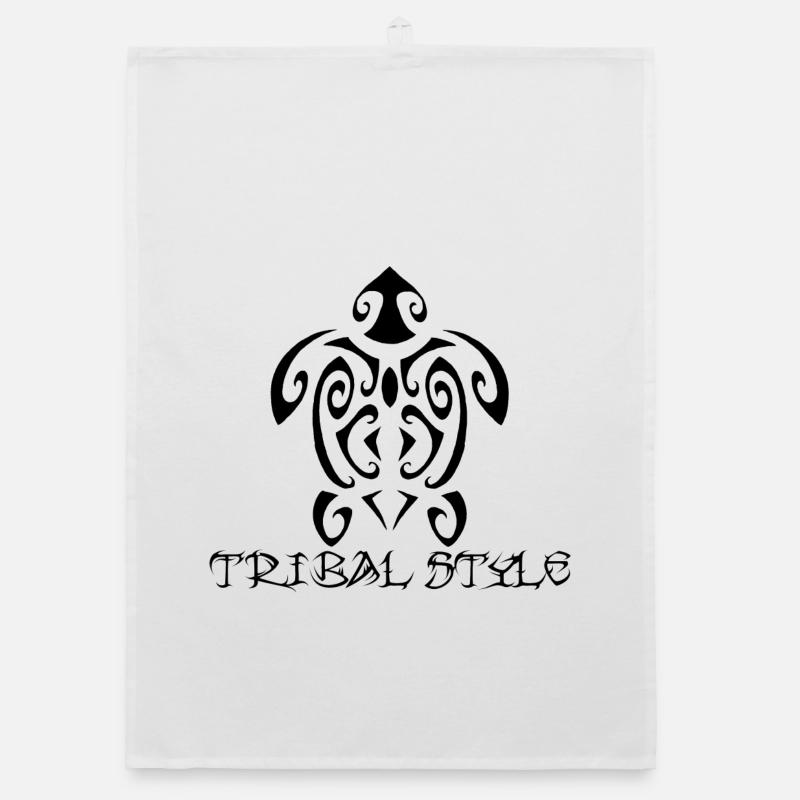 Polynesian black tortoise Organic dish towel