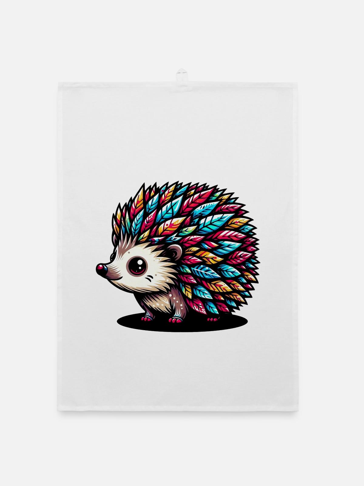 Igel - Organic Geschirrtuch - Weiß - Vorne