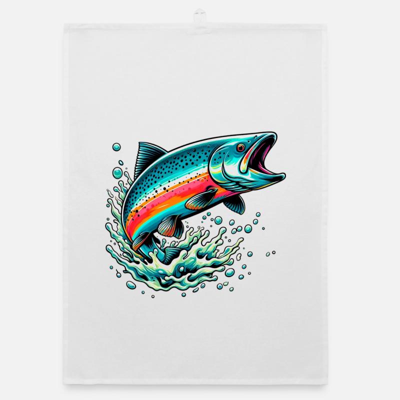 Lachs Organic Geschirrtuch