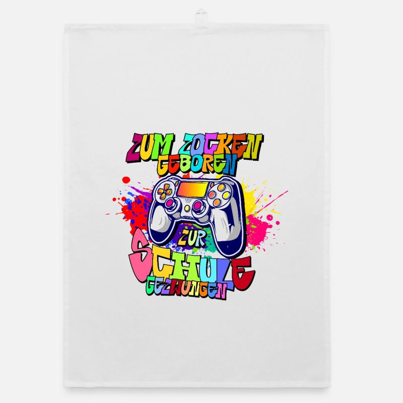 Graffiti Controller Neonfarben progamer Organic Geschirrtuch