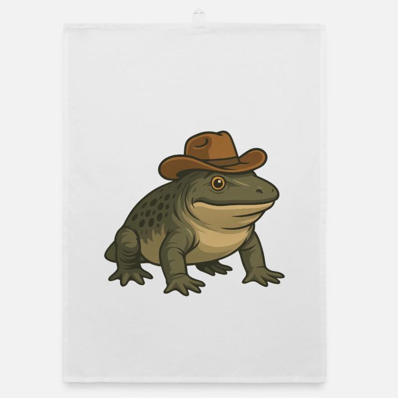 Amphibien préhistorique dessin animé Texas Evolution Torchon bio