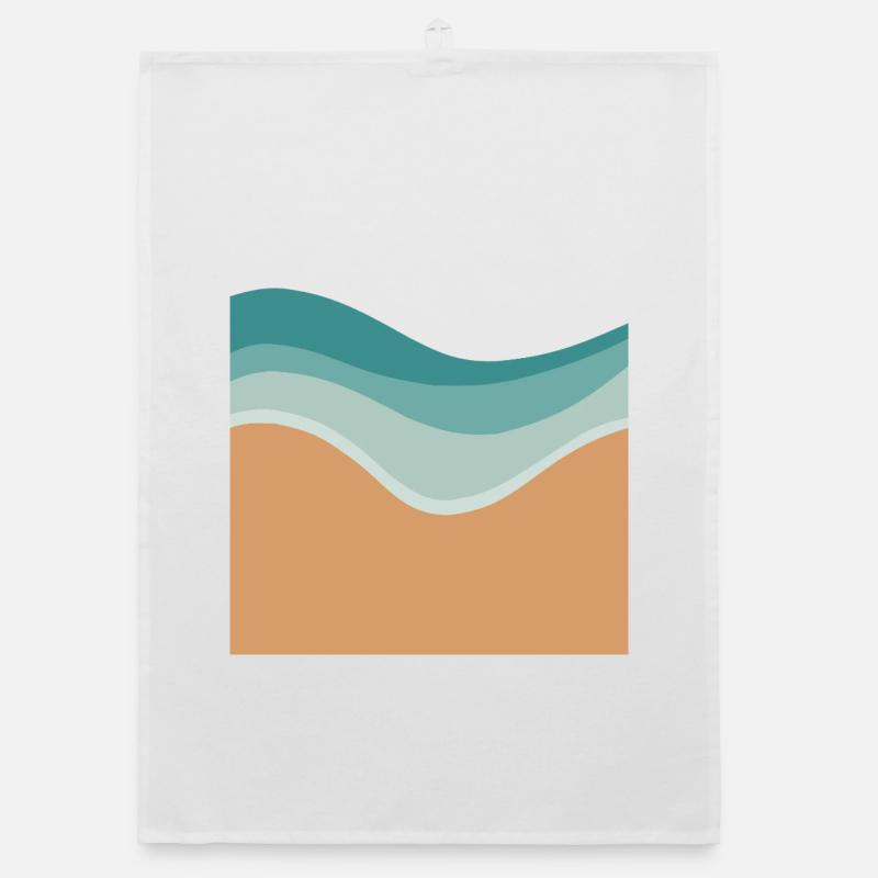 Minimal beach Organic dish towel