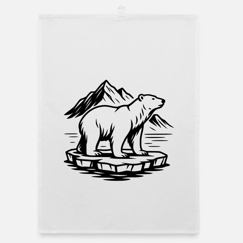 polar bear Organic dish towel