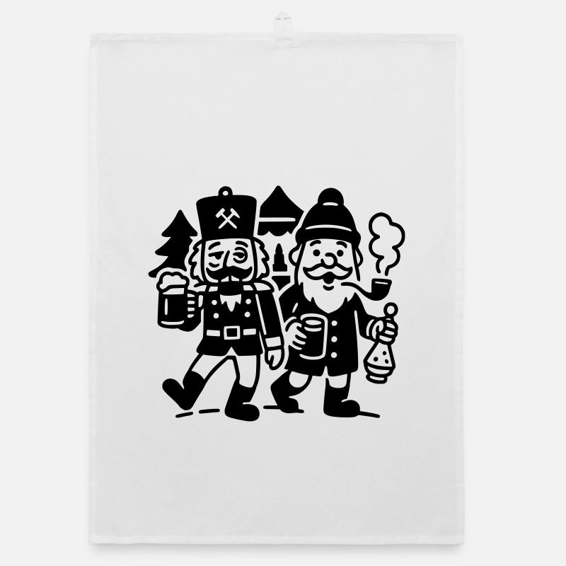 Équipe de Vin Chaud Coup de Noël Casse-Noisette Torchon bio