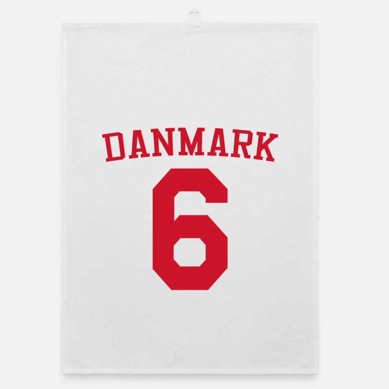 Danemark 6 – Conception du texte rouge Torchon bio