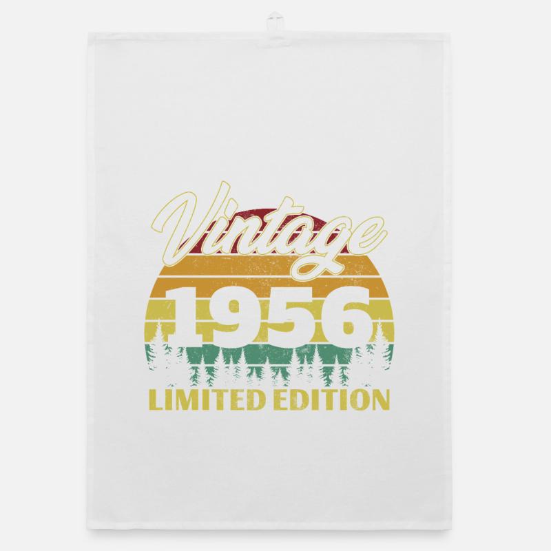 1956 Vintage Retro Geburtstagsgeschenk Organic Geschirrtuch