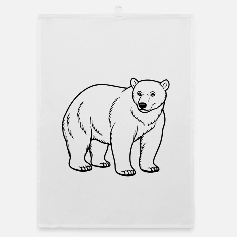 Polar bear Organic dish towel