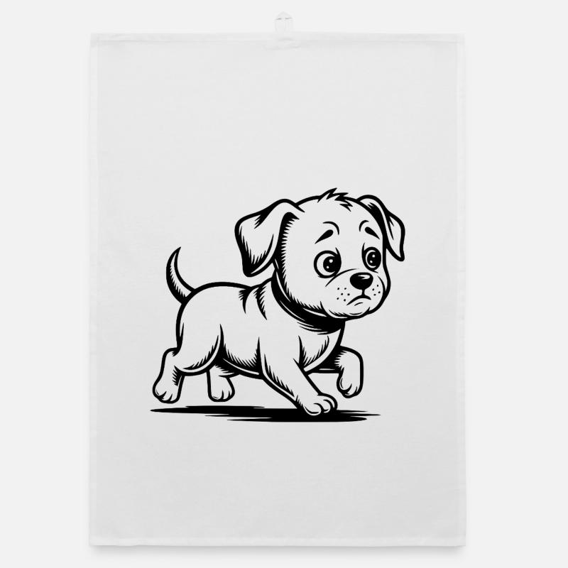 Promenade de chiot en course Torchon bio