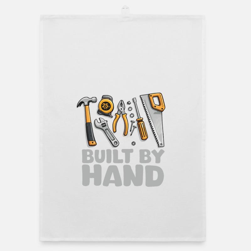 Built by Hand – Tool Illustration Organic dish towel