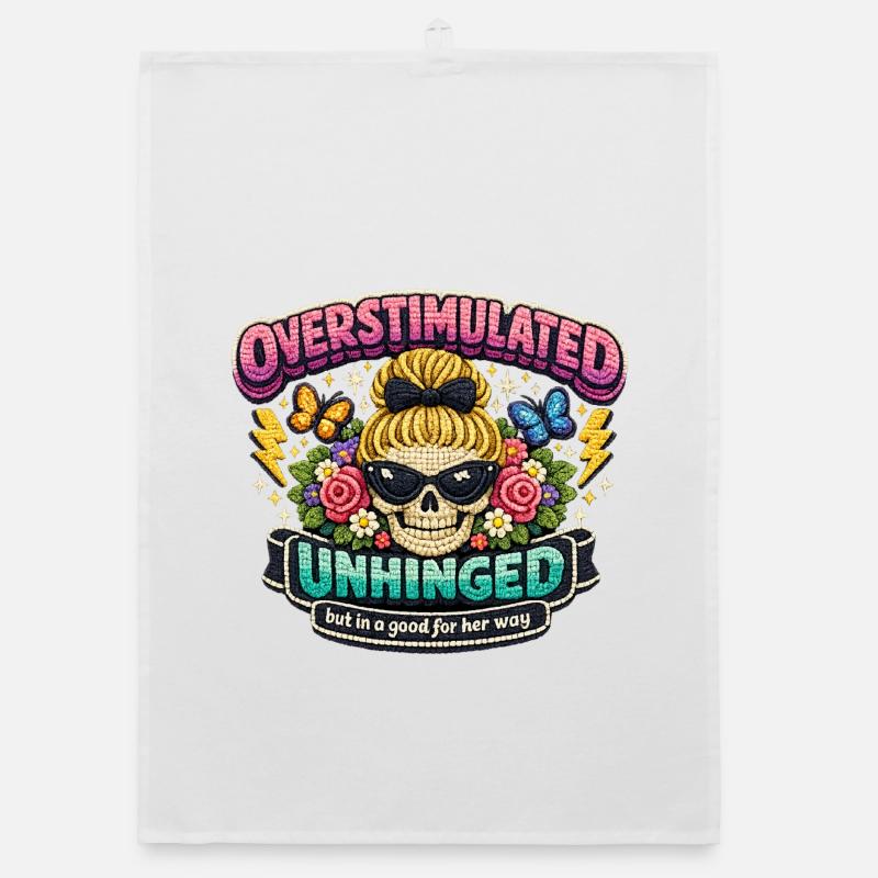 Overstimulated Unhunged Patch Gift Organic dish towel