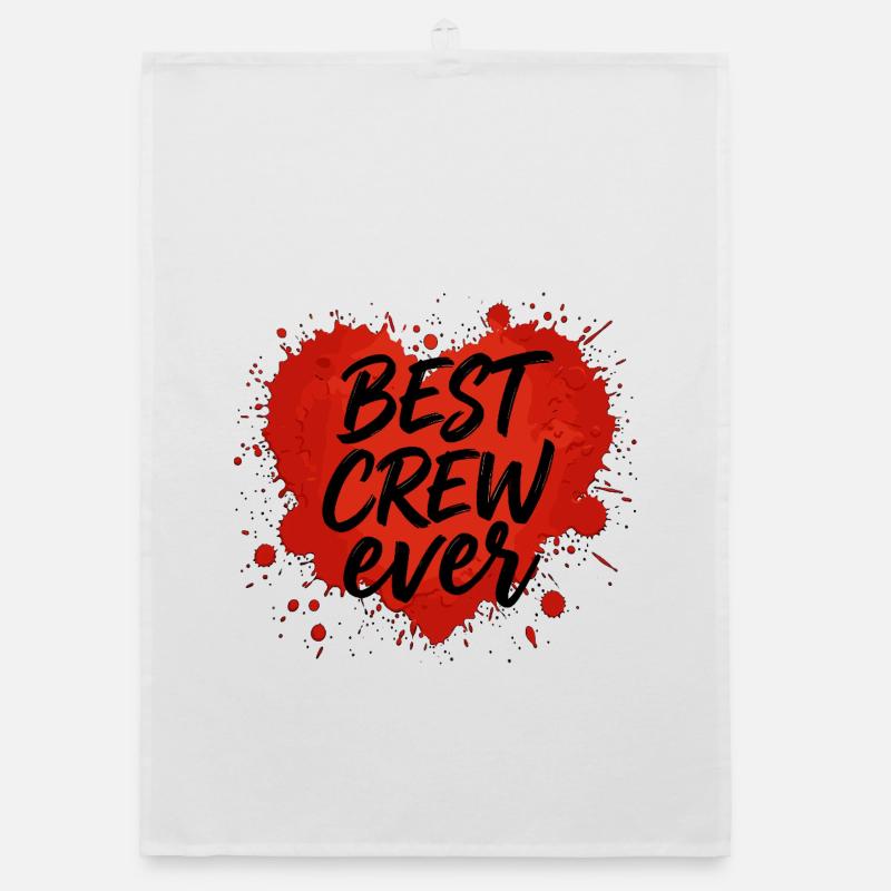 Best Crew Ever Heart Blobs Team Cohesion Organic dish towel