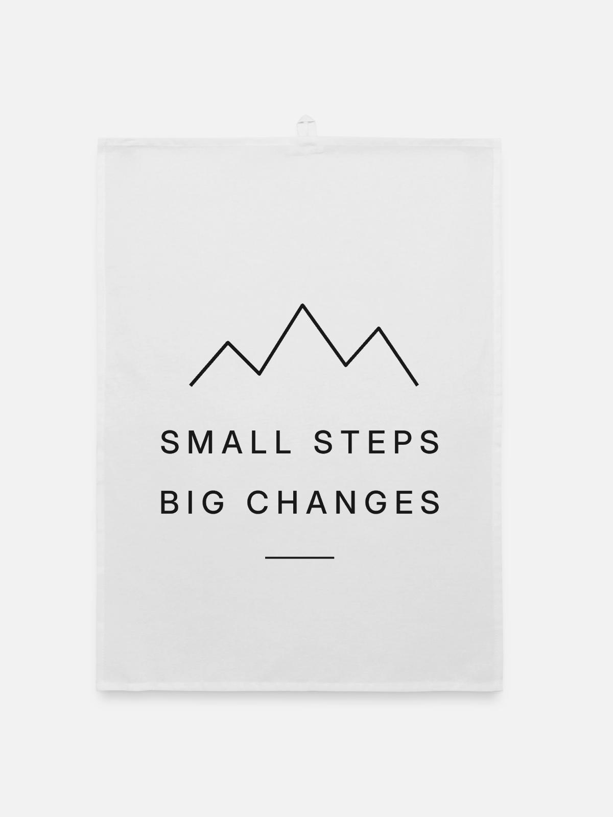 Small Steps  - Organic Geschirrtuch - Weiß - Vorne