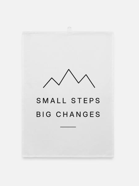 Small Steps  - Organic Geschirrtuch - Weiß - Vorne
