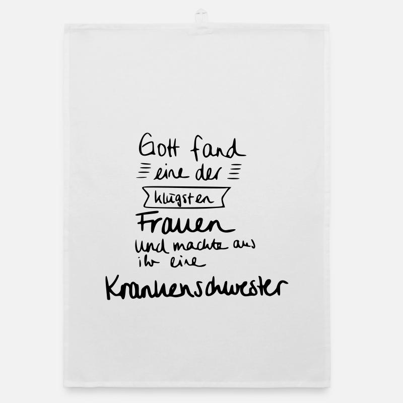 Klügste Frau - Krankenschwester - Organic Geschirrtuch - Weiß
