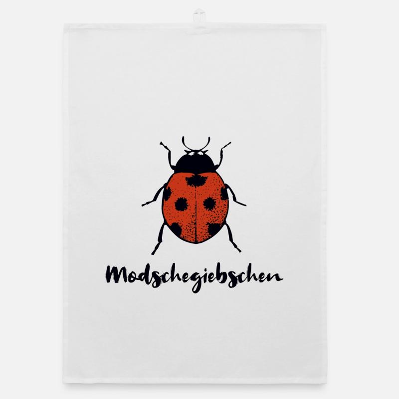 Modschegiebchen Marienkäfer Sächsisch Geschenk Organic Geschirrtuch