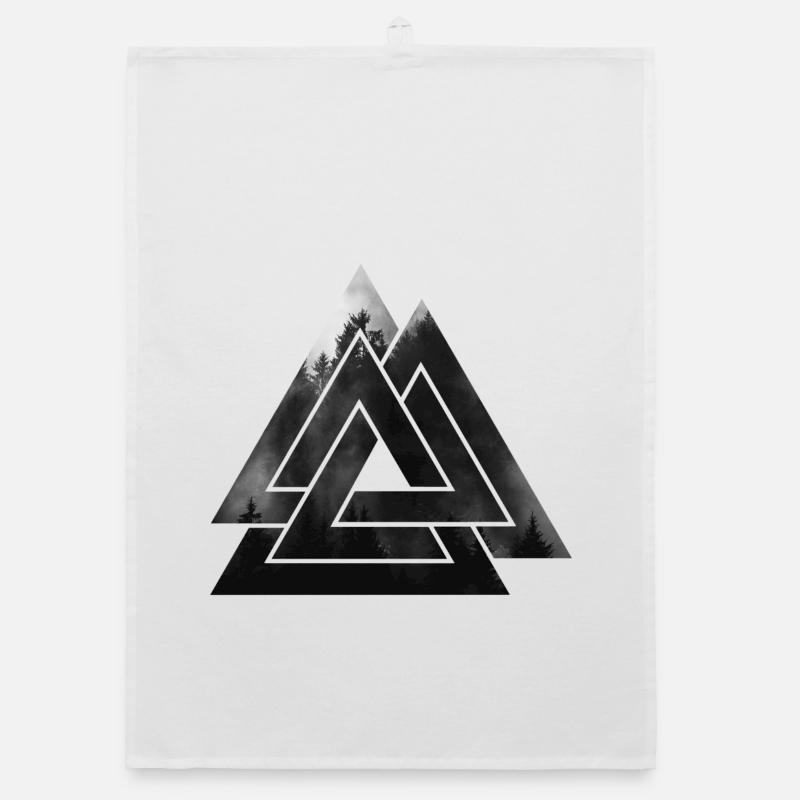Valknut Wikinger Symbol Organic Geschirrtuch
