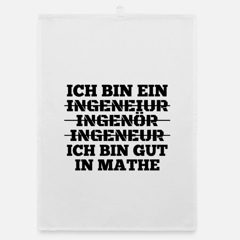 Ingenieur Ich bin gut in Mathe Geschenk Organic Geschirrtuch