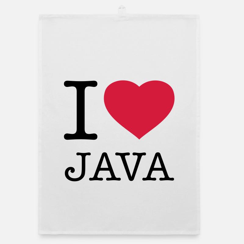 I LOVE JAVA Organic Geschirrtuch