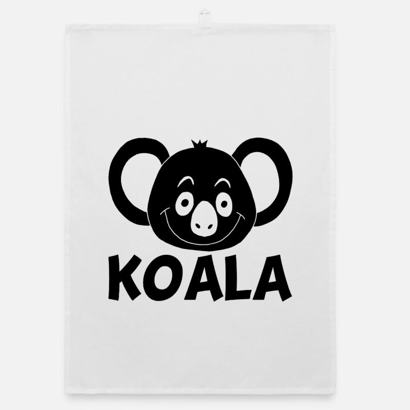 Schwarzer Koala Organic Geschirrtuch