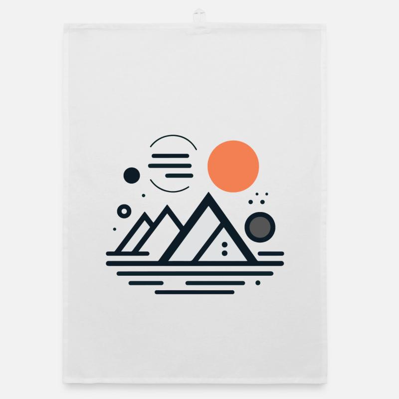Mountains Organic dish towel