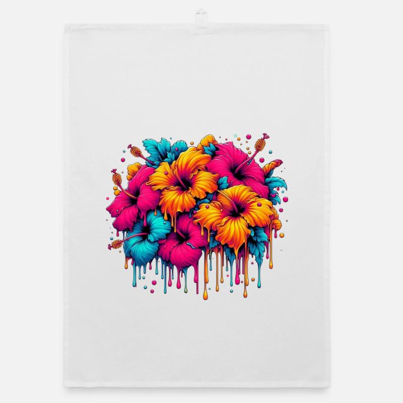 Fleurs d’hibiscus Torchon bio