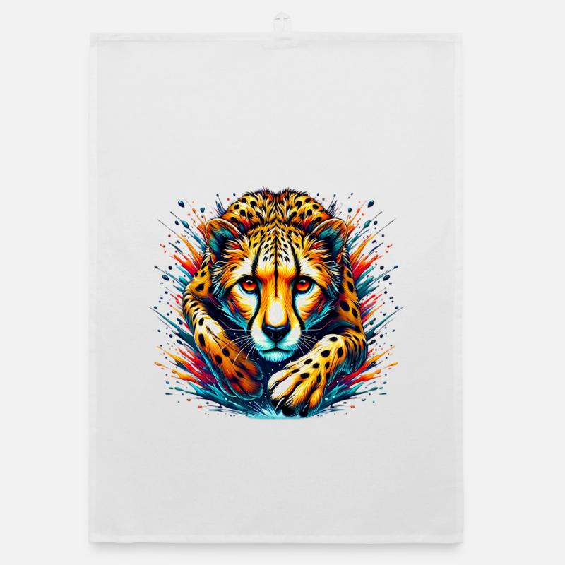 Gepard - Organic Geschirrtuch - Weiß