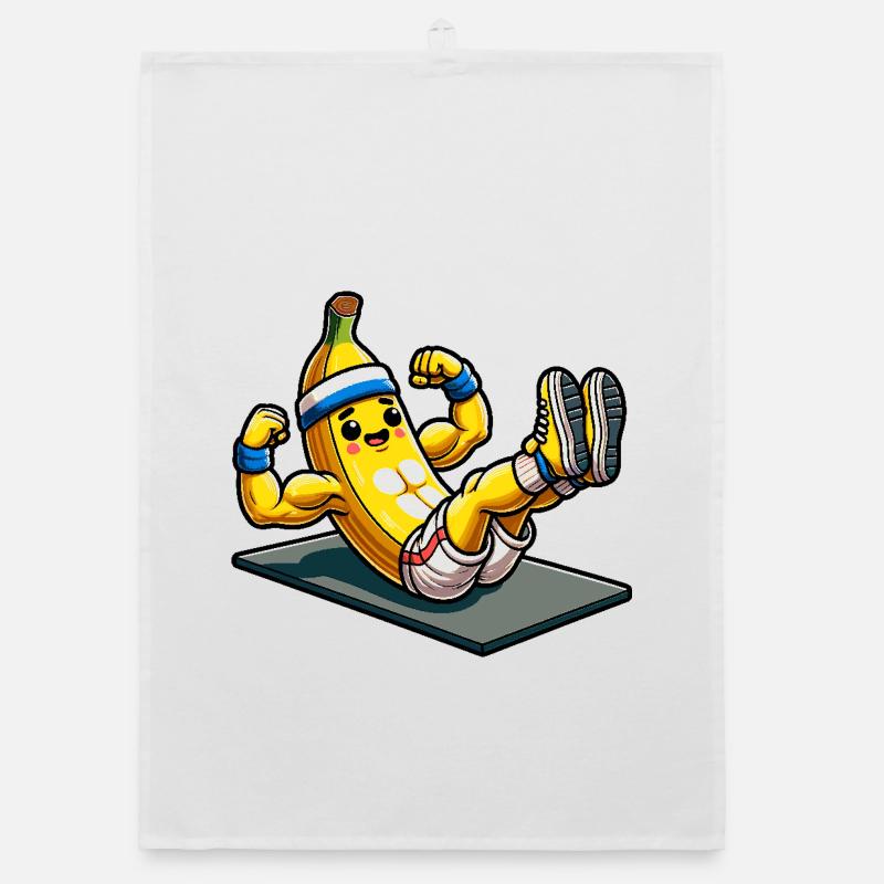 Challenge Your Limits Bodybuilder Abs Organic dish towel