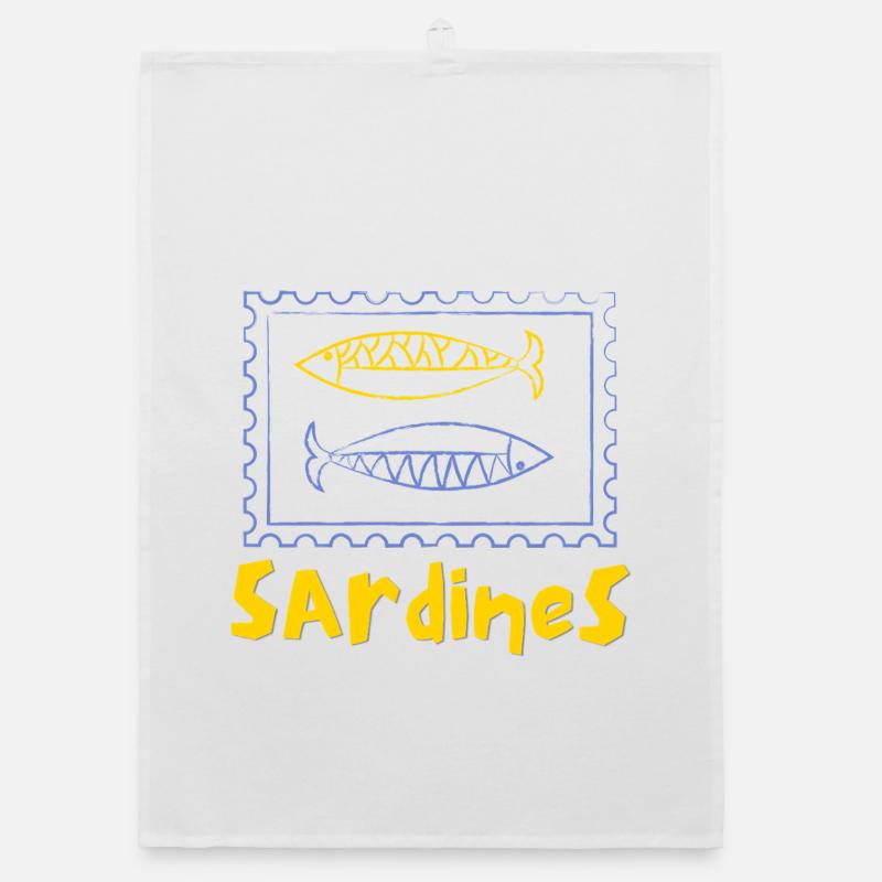 Sardinen-Dose Organic Geschirrtuch