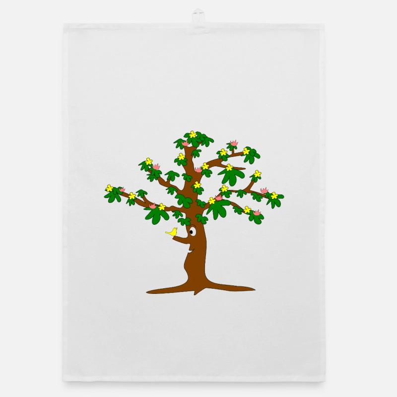 Baum voller Blüten Organic Geschirrtuch