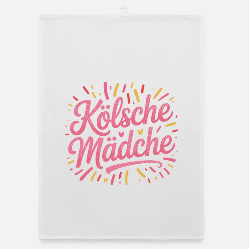 Kölsche Mädche Karneval Köln Kölle Kölsch Mädchen Organic Geschirrtuch