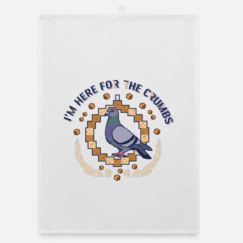 Pixel Taube Krümeljäger Organic Geschirrtuch