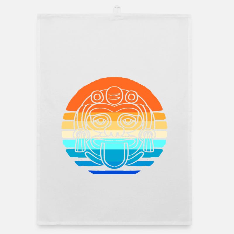 Inka Maya kalender aztec Organic Geschirrtuch