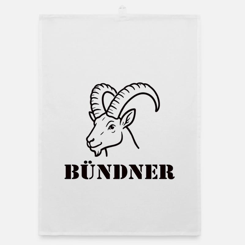 Bündner Alpenbock  Organic Geschirrtuch