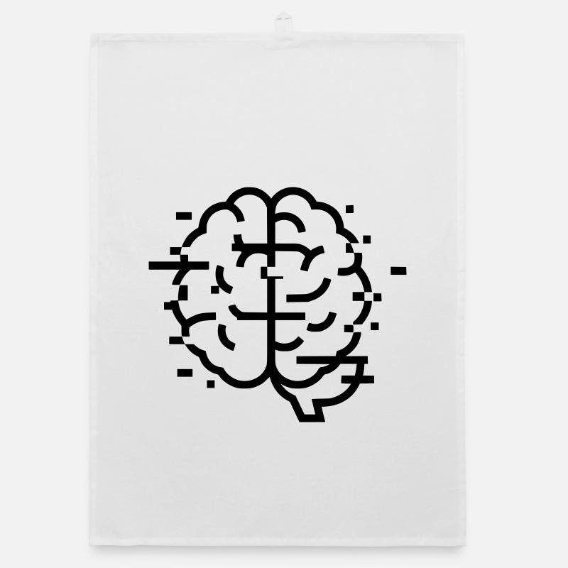 Brain Glitch Headache Organic dish towel
