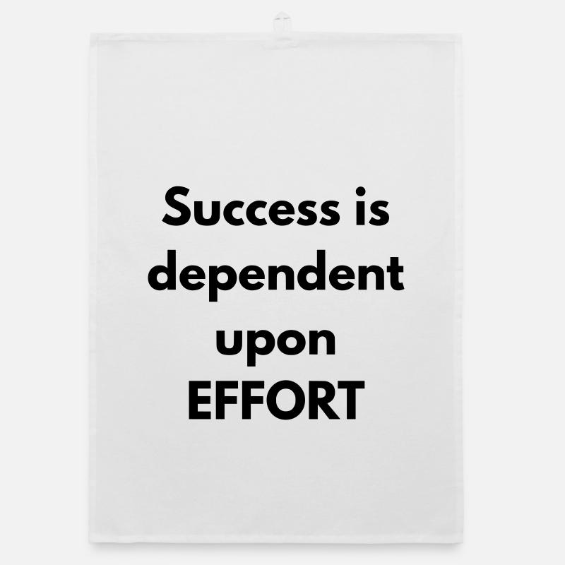 Success is dependent upon effort Organic dish towel