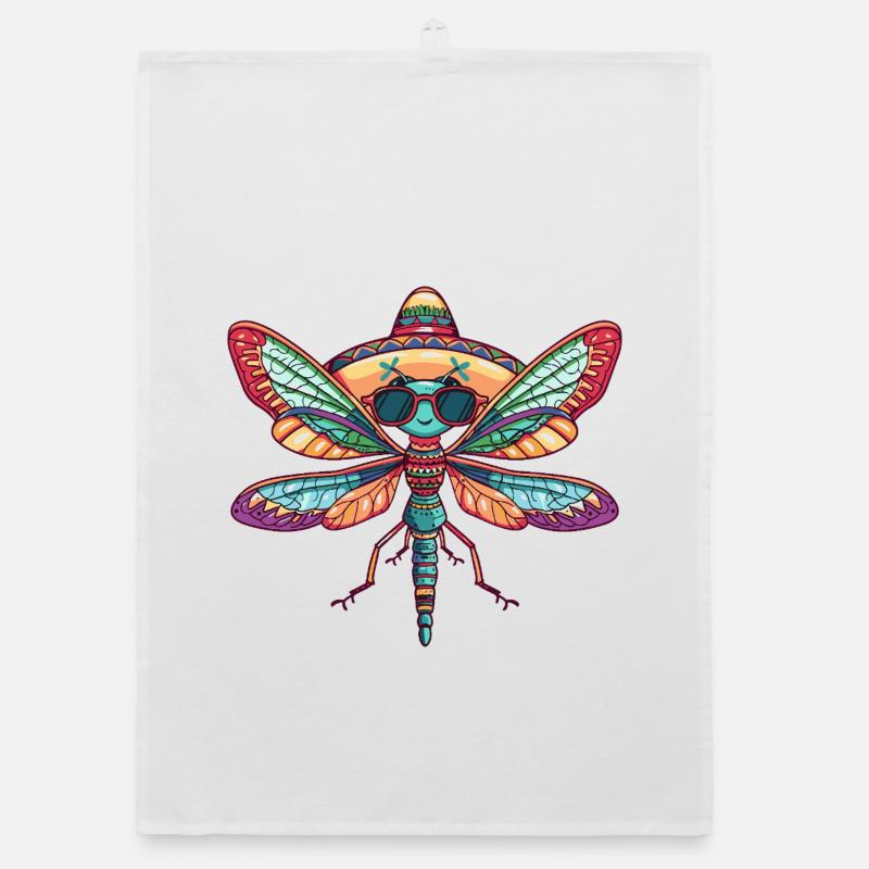 Libelle Lustig Sombrero Organic Geschirrtuch