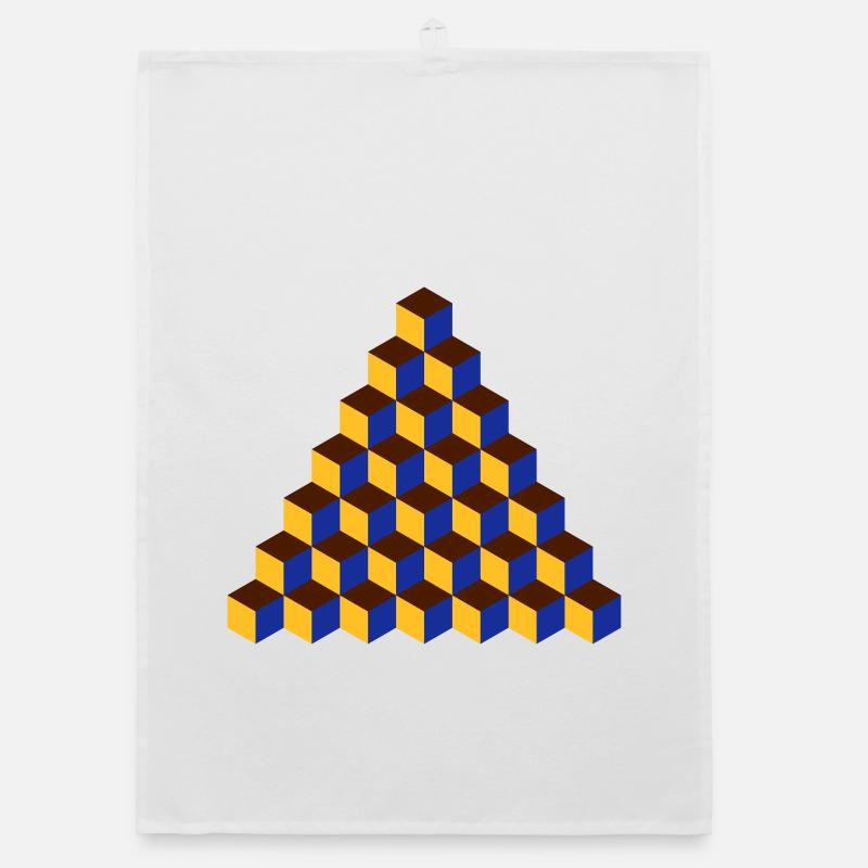 Pattern (7) - Organic dish towel - white