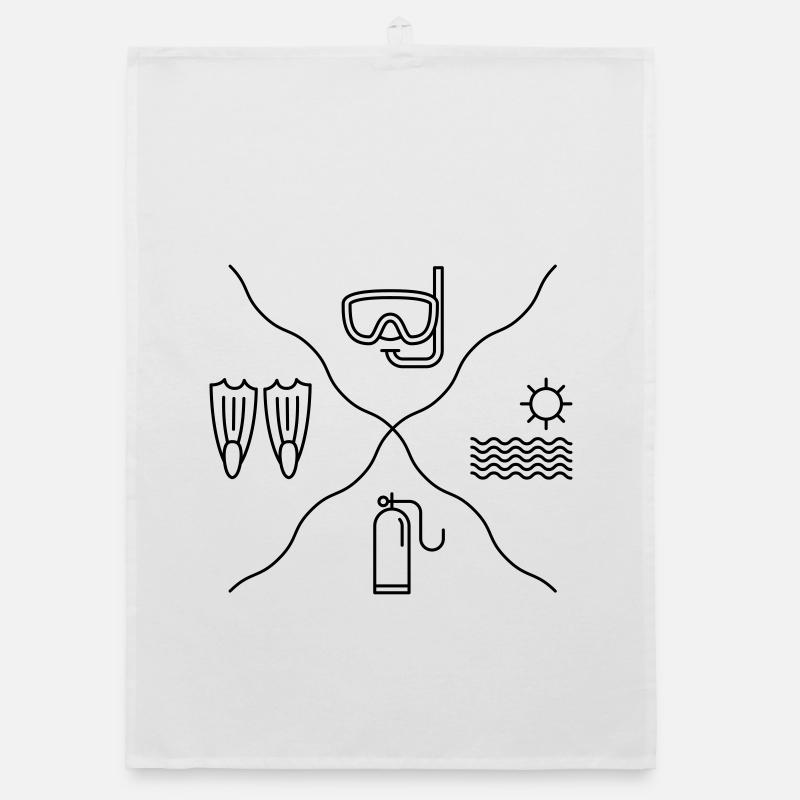 Diving Organic dish towel