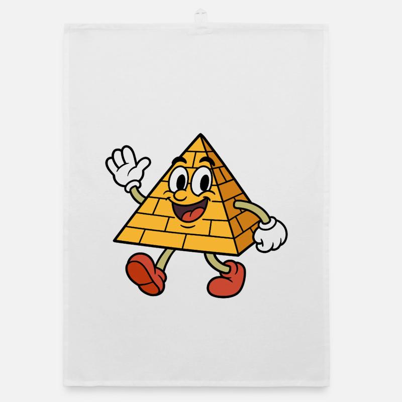 Sprechende verrückte Pyramide Organic Geschirrtuch