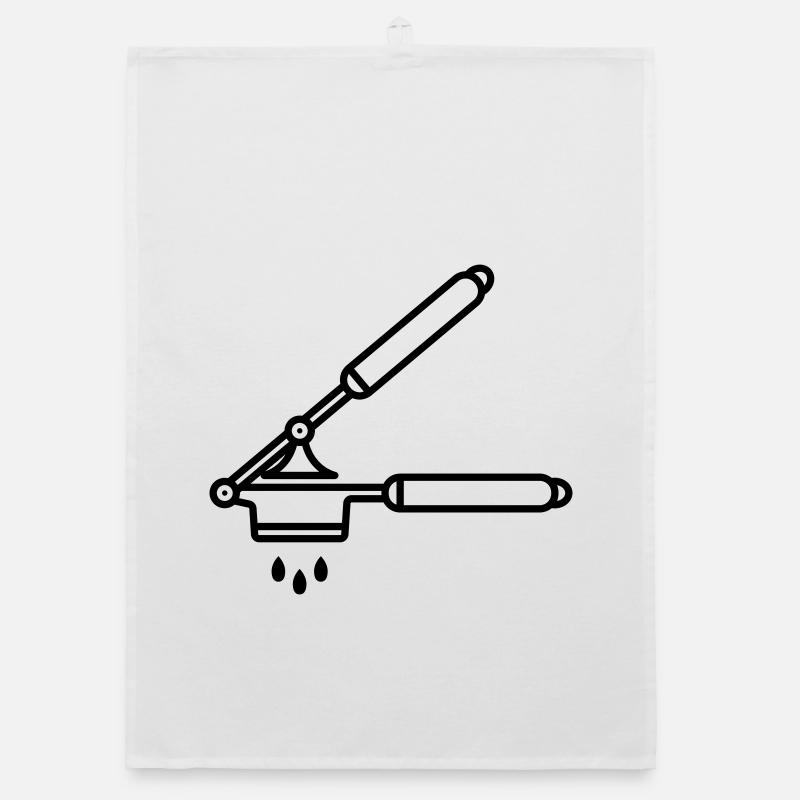 Garlic press or spaetzle press Organic dish towel