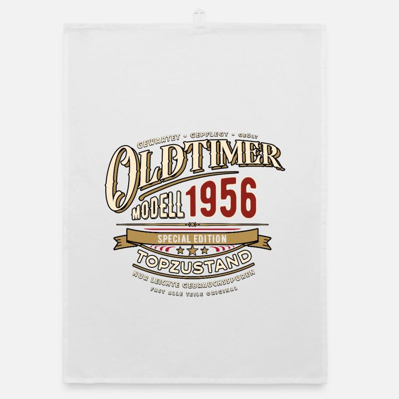 Oldtimer Modell 1956 | Geburtstag Geschenk Organic Geschirrtuch