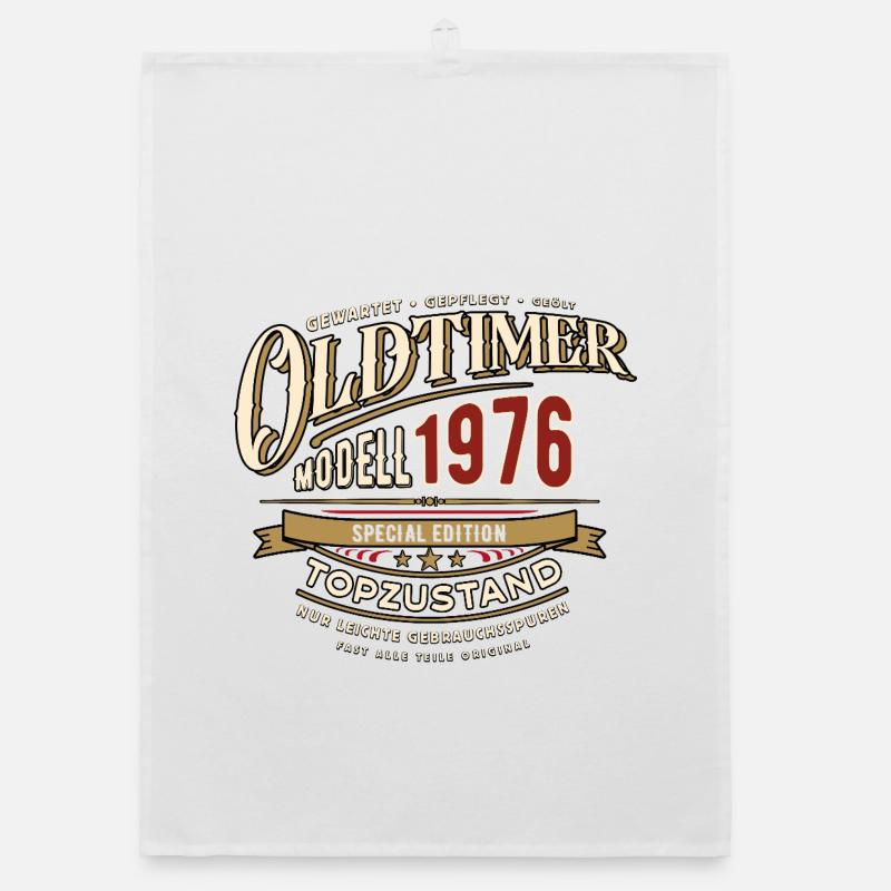 Oldtimer Modell 1976 | Geburtstag Geschenk Organic Geschirrtuch
