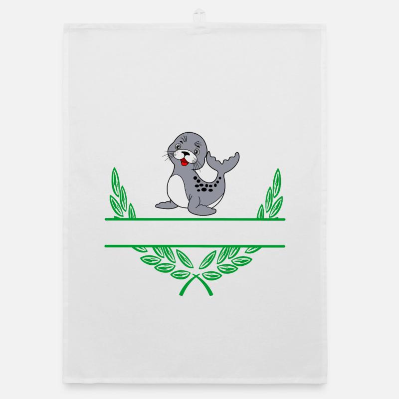 Seal with Namespace Organic dish towel