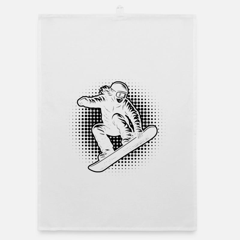 snowboard geschenkidee Organic Geschirrtuch