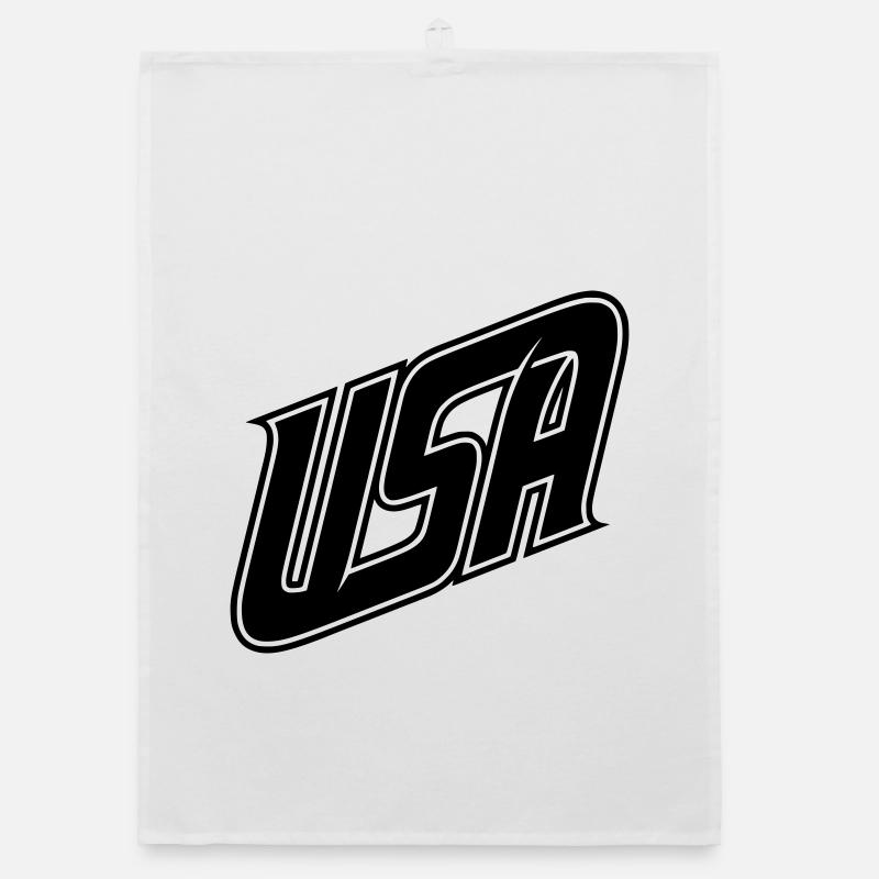 USA  Logo - Farbe variabel Organic Geschirrtuch